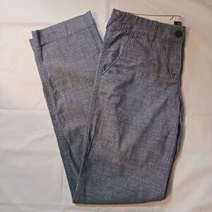 J. Crew Belmarin City Fit Blue Chambray Pants Size 0 Mid Rise Coastal